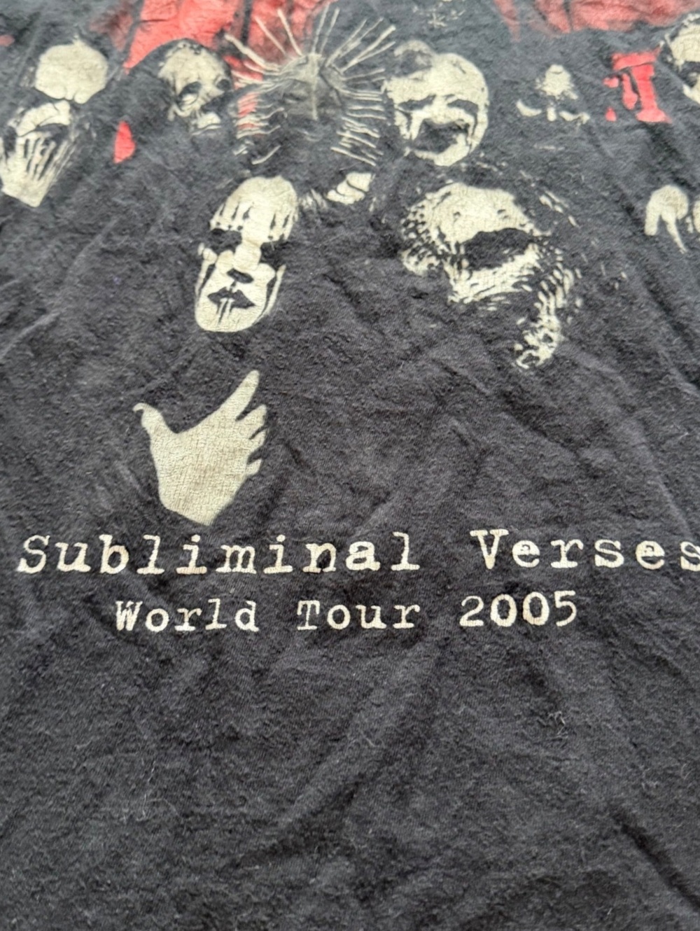 Slipknot Subliminal Verses World Tour 2005 Black Band T-Shirt View 3